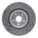Dynamic Friction 2019-2023 Subaru Ascent Front Right Drilled & Slotted Silver Brake Rotor by Dynamic Friction Company 631-13043R