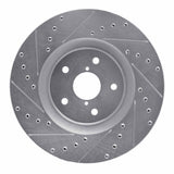 Dynamic Friction 2019-2023 Subaru Ascent Front Right Drilled & Slotted Silver Brake Rotor by Dynamic Friction Company 631-13043R