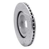 Dynamic Friction 2019-2023 Subaru Ascent Front Right Drilled & Slotted Silver Brake Rotor by Dynamic Friction Company 631-13043R