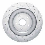 Dynamic Friction 2019-2025 Subaru Ascent Rear Left Drilled & Slotted Silver Brake Rotor by Dynamic Friction Company 631-13044L
