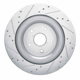 Dynamic Friction 2019-2025 Subaru Ascent Rear Right Drilled & Slotted Silver Brake Rotor by Dynamic Friction Company 631-13044R