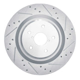 Dynamic Friction 2019-2025 Subaru Ascent Rear Right Drilled & Slotted Silver Brake Rotor by Dynamic Friction Company 631-13044R