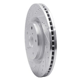 Dynamic Friction 2019-2024 Subaru Forester Front Left Drilled & Slotted Silver Brake Rotor by Dynamic Friction Company 631-13045L