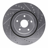 Dynamic Friction 2019-2024 Subaru Forester Front Left Drilled & Slotted Silver Brake Rotor by Dynamic Friction Company 631-13045L