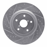 Dynamic Friction 2019-2024 Subaru Forester Front Left Drilled & Slotted Silver Brake Rotor by Dynamic Friction Company 631-13045L