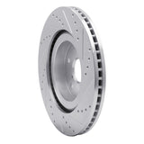Dynamic Friction 2019-2024 Subaru Forester Front Left Drilled & Slotted Silver Brake Rotor by Dynamic Friction Company 631-13045L