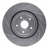 Dynamic Friction 2019-2024 Subaru Forester Front Right Drilled & Slotted Silver Brake Rotor by Dynamic Friction Company 631-13045R