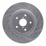 Dynamic Friction 2019-2024 Subaru Forester Front Right Drilled & Slotted Silver Brake Rotor by Dynamic Friction Company 631-13045R