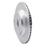 Dynamic Friction 2019-2025 Subaru Forester Rear Left Drilled & Slotted Silver Brake Rotor by Dynamic Friction Company 631-13046L