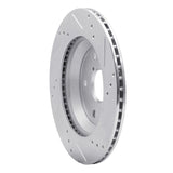 Dynamic Friction 2019-2025 Subaru Forester Rear Left Drilled & Slotted Silver Brake Rotor by Dynamic Friction Company 631-13046L