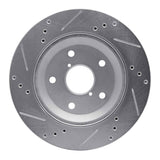 Dynamic Friction 2019-2025 Subaru Forester Rear Right Drilled & Slotted Silver Brake Rotor by Dynamic Friction Company 631-13046R