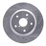 Dynamic Friction 2019-2025 Subaru Forester Rear Right Drilled & Slotted Silver Brake Rotor by Dynamic Friction Company 631-13046R