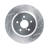 Dynamic Friction 2019-2023 Subaru Crosstrek Rear Right Drilled & Slotted Silver Brake Rotor by Dynamic Friction Company 631-13047R