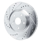 Dynamic Friction 2020-2025 Subaru Forester Front Left Drilled & Slotted Silver Brake Rotor by Dynamic Friction Company 631-13049L