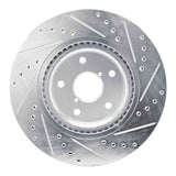 Dynamic Friction 2020-2025 Subaru Forester Front Left Drilled & Slotted Silver Brake Rotor by Dynamic Friction Company 631-13049L