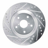 Dynamic Friction 2020-2025 Subaru Forester Front Left Drilled & Slotted Silver Brake Rotor by Dynamic Friction Company 631-13049L