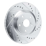 Dynamic Friction 2020-2025 Subaru Crosstrek Front Right Drilled & Slotted Silver Brake Rotor by Dynamic Friction Company 631-13049R
