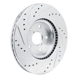 Dynamic Friction 2020-2025 Subaru Crosstrek Front Right Drilled & Slotted Silver Brake Rotor by Dynamic Friction Company 631-13049R