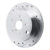 Dynamic Friction 2022-2025 Subaru WRX Rear Left Drilled & Slotted Silver Brake Rotor by Dynamic Friction Company 631-13050L