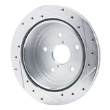 Dynamic Friction 2022-2025 Subaru WRX Rear Left Drilled & Slotted Silver Brake Rotor by Dynamic Friction Company 631-13050L