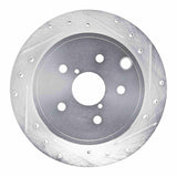 Dynamic Friction 2022-2025 Subaru WRX Rear Right Drilled & Slotted Silver Brake Rotor by Dynamic Friction Company 631-13050R