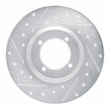 R1 Concepts 1961-1976 Triumph TR3B Front Left Drilled & Slotted Silver Brake Rotor by R1 Concepts 631-14000L