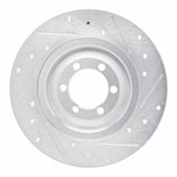 R1 Concepts 1975-1979 Alfa Romeo Sport Rear Left Drilled & Slotted Silver Brake Rotor by R1 Concepts 631-16001L