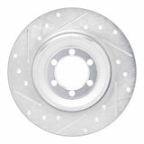 R1 Concepts 1975-1979 Alfa Romeo Sport Rear Left Drilled & Slotted Silver Brake Rotor by R1 Concepts 631-16001L