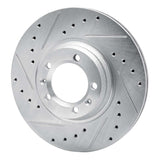 R1 Concepts 1981-1989 Alfa Romeo GTV-6 Front Left Drilled & Slotted Silver Brake Rotor by R1 Concepts 631-16002L