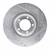 R1 Concepts 1981-1989 Alfa Romeo GTV-6 Front Left Drilled & Slotted Silver Brake Rotor by R1 Concepts 631-16002L