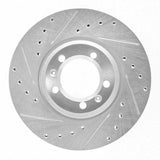 R1 Concepts 1981-1989 Alfa Romeo GTV-6 Front Left Drilled & Slotted Silver Brake Rotor by R1 Concepts 631-16002L