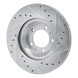 R1 Concepts 1981-1989 Alfa Romeo GTV-6 Front Left Drilled & Slotted Silver Brake Rotor by R1 Concepts 631-16002L