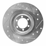 R1 Concepts 1981-1989 Alfa Romeo GTV-6 Rear Left Drilled & Slotted Silver Brake Rotor by R1 Concepts 631-16003L