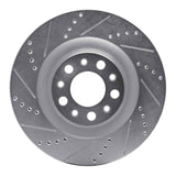 Dynamic Friction 2017-2025 Alfa Romeo Stelvio Rear Left Drilled & Slotted Silver Brake Rotor by Dynamic Friction Company 631-16013L