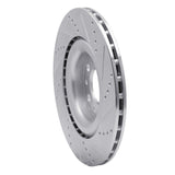 Dynamic Friction 2017-2025 Alfa Romeo Stelvio Rear Left Drilled & Slotted Silver Brake Rotor by Dynamic Friction Company 631-16013L