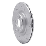 Dynamic Friction 2017-2025 Alfa Romeo Stelvio Rear Right Drilled & Slotted Silver Brake Rotor by Dynamic Friction Company 631-16013R
