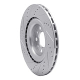 Dynamic Friction 2017-2025 Alfa Romeo Stelvio Rear Right Drilled & Slotted Silver Brake Rotor by Dynamic Friction Company 631-16013R