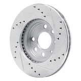 R1 Concepts 1992-1999 Daewoo Nubira Front Right Drilled & Slotted Silver Brake Rotor by R1 Concepts 631-18004R