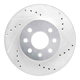 R1 Concepts 1992-1999 Daewoo Nubira Front Right Drilled & Slotted Silver Brake Rotor by R1 Concepts 631-18004R