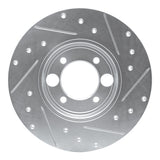 R1 Concepts 1962-1987 Jaguar 420 Rear Left Drilled & Slotted Silver Brake Rotor by R1 Concepts 631-20000L