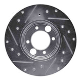 R1 Concepts 1962-1987 Jaguar 3.8 Rear Right Drilled & Slotted Silver Brake Rotor by R1 Concepts 631-20000R