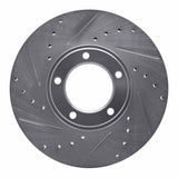 R1 Concepts 1971-1997 Jaguar Vanden Plas Front Left Drilled & Slotted Silver Brake Rotor by R1 Concepts 631-20001L