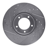 R1 Concepts 1971-1997 Jaguar XJS Front Right Drilled & Slotted Silver Brake Rotor by R1 Concepts 631-20001R