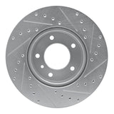 R1 Concepts 1986-1989 Jaguar Vanden Plas Front Left Drilled & Slotted Silver Brake Rotor by R1 Concepts 631-20003L
