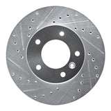 R1 Concepts 1986-1989 Jaguar Vanden Plas Front Left Drilled & Slotted Silver Brake Rotor by R1 Concepts 631-20003L