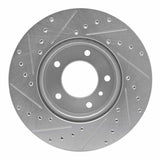 R1 Concepts 1986-1989 Jaguar XJ12 Front Right Drilled & Slotted Silver Brake Rotor by R1 Concepts 631-20003R