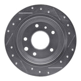 R1 Concepts 1986-1989 Jaguar XJ6 Rear Left Drilled & Slotted Silver Brake Rotor by R1 Concepts 631-20004L