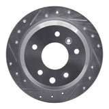 R1 Concepts 1986-1989 Jaguar XJ6 Rear Left Drilled & Slotted Silver Brake Rotor by R1 Concepts 631-20004L