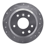 R1 Concepts 1986-1989 Jaguar XJ6 Rear Right Drilled & Slotted Silver Brake Rotor by R1 Concepts 631-20004R