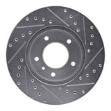 R1 Concepts 1990-1997 Jaguar Vanden Plas Front Left Drilled & Slotted Silver Brake Rotor by R1 Concepts 631-20006L
